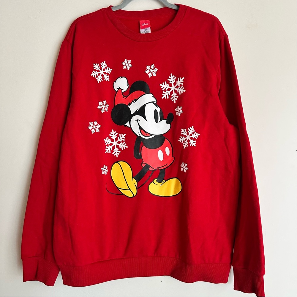 Disney Red Mickey Mouse Men's Sweater